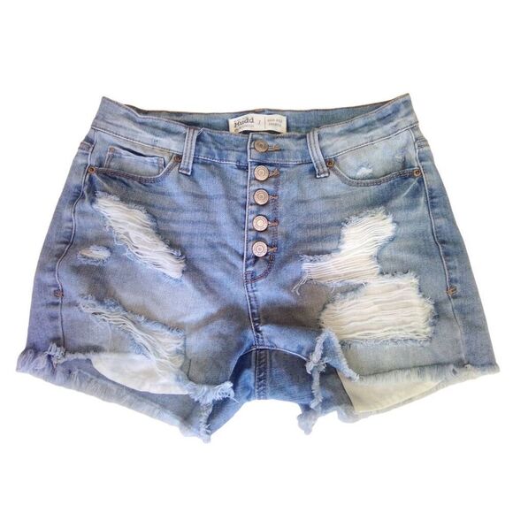 Mudd FLX Stretch High Rise Shorties Size 7 - Picture 1 of 5